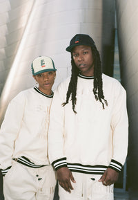 SURE LA BREA COLLEGIATE CREWNECK SWEATSHIRT (CREAM)