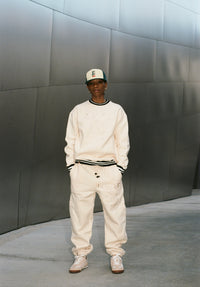 SURE LA BREA 5 POCKET UTILITY SWEATPANTS (CREAM)