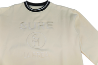 SURE LA BREA COLLEGIATE CREWNECK SWEATSHIRT (CREAM)